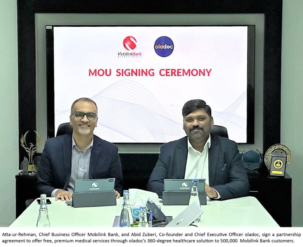 Mobilink Bank partners with oladoc bringing premium healthcare to customers’ doorstep