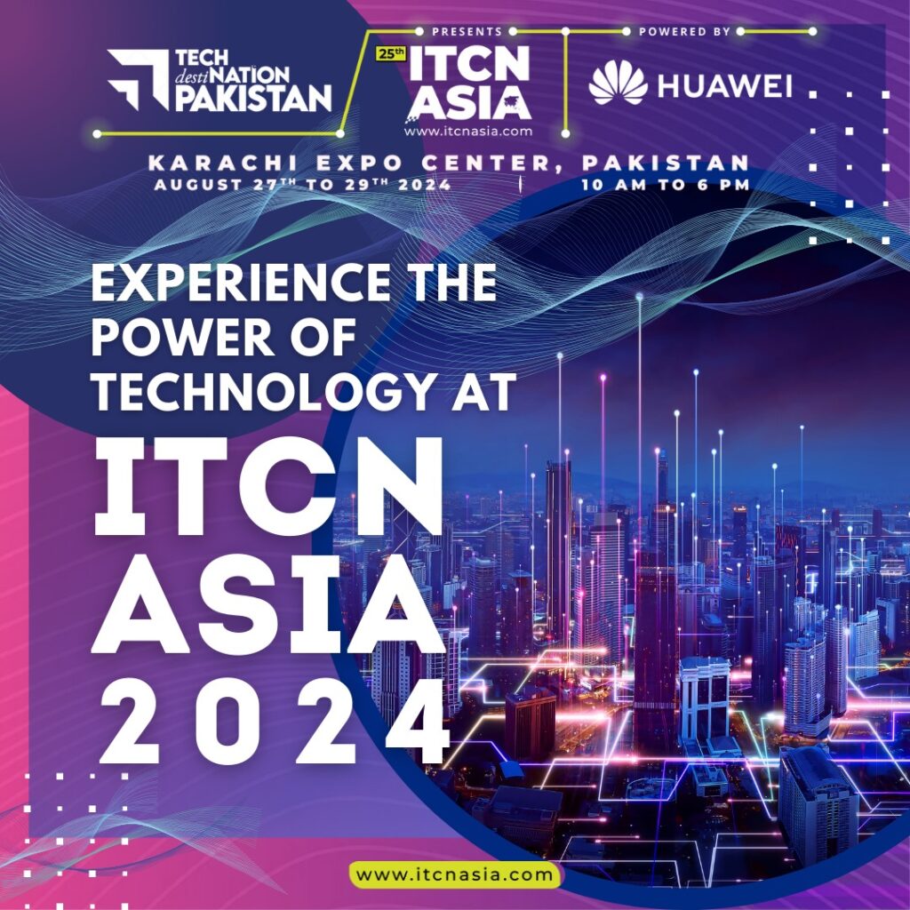 The 25th edition of ITCN Asia, Pakistan's biggest IT and telecom expo and conference, will take place on August 27–29 at the Expo Center in Karachi