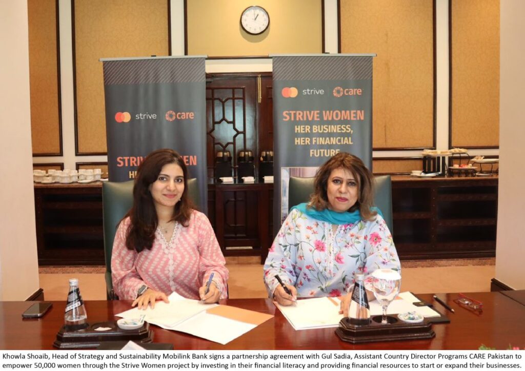 Mobilink Bank and CARE Pakistan join forces to empower 50,000 women