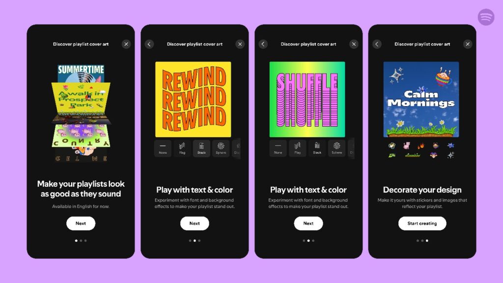 Spotify has launched a new feature to give music fans the power to design and customize their own playlist cover art, so playlists can always look as good as they sound