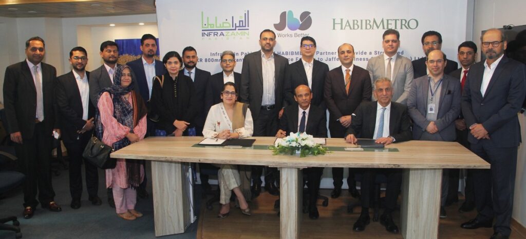 InfraZamin Pakistan (IZP), has successfully issued its first short-term guarantee of PKR 600m against a PKR 800m Trade Finance Facility by HABIBMETRO for Jaffer Business Systems.