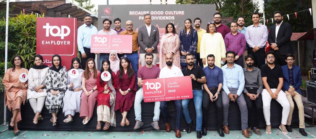 Pakistan's leading digital microfinance bank, Mobilink Bank, has been certified as a Top Employer in Pakistan for 2025 by the prestigious Top Employers Institute, a global authority recognizing excellence in people practices.