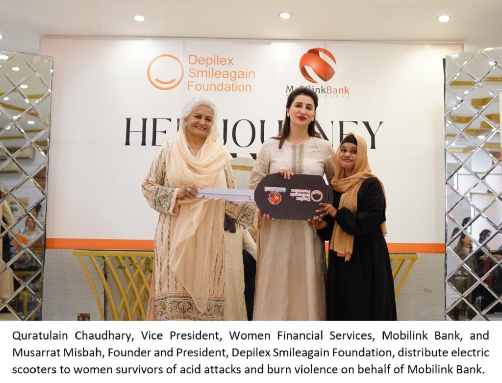 Mobilink Bank, Depilex Smileagain Foundation Empower Women Burn Survivors through Sustainable Mobility