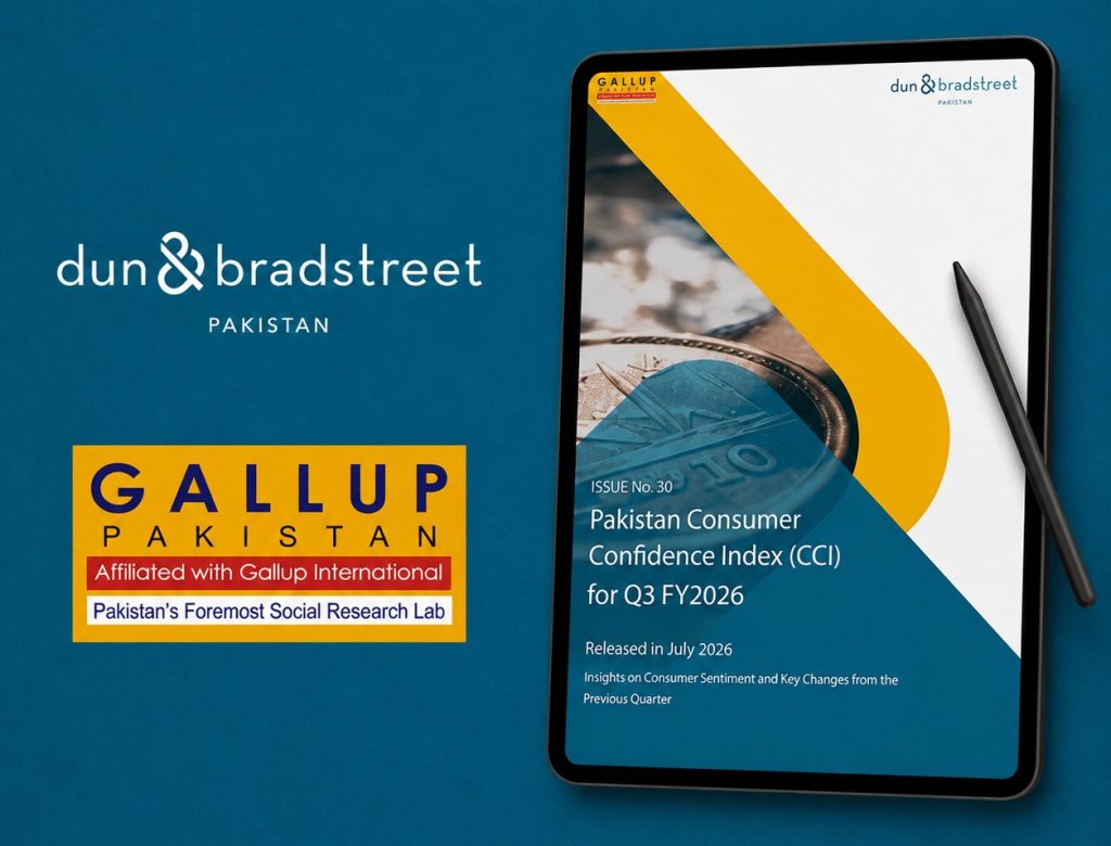 Dun & Bradstreet Pakistan and Gallup Pakistan have released the 20th edition of the Consumer Confidence Index (CCI) for the third quarter of FY2026,